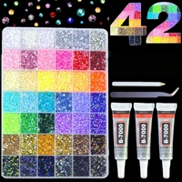 Offre Spéciale Kit de Strass en Résine AB de 3mm à 30/42/48 Grilles pour Vêtements, Nail Art, Décoration de Téléphones Portables et Projets DIY