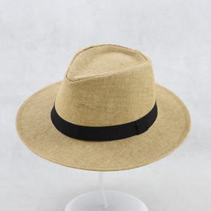 Chapeau Fedora en paille Panama à large bord SOLPOP pour homme, idéal pour l'été et la plage, avec option de ruban personnalisé, taille adulte 56-58CM - Product Image 1