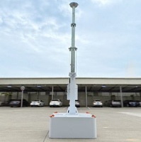 Mât télescopique électrique en acier galvanisé à chaud pour remorques mobiles de surveillance solaire et d'éclairage, usage jardin, charge utile 50 kg