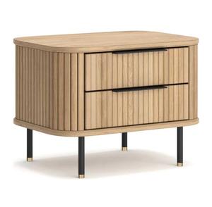 Muebles Escandinavos, Mesa Auxiliar <span class=keywords><strong>de</strong></span> Madera Maciza/Mesa <span class=keywords><strong>de</strong></span> <span class=keywords><strong>Noche</strong></span> con Patas <span class=keywords><strong>de</strong></span> Metal - Product Image 1