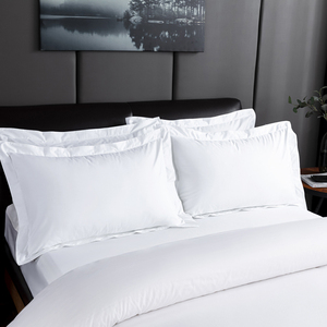 Luxus-Bettwäsche set 400TC Twin <span class=keywords><strong>Queen</strong></span> King <span class=keywords><strong>Size</strong></span> Bettwäsche Kunden spezifische Stickerei 100% Baumwolle Hotel Fitted Flat Bettlaken-Sets - Product Image 6