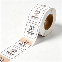 Etiquetas Personalizadas Haoxuan para Bolsas de Café Pequeñas, Adhesivos Impresos en Película Mate BOPP Blanca para Empaquetado Individual de Café