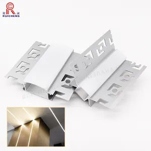 Profil Aluminium Linear Led Modern garis langit-langit tersembunyi profil ekstrusi lampu