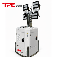 Schwerlast-Diesel-Mobiler Lichtmast 9m Vertikaler Mast Hydraulischer Beleuchtungsturm für Bergbau und Ölfelder