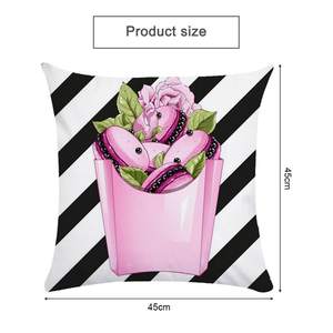 Gelgit marka parfüm şişeleri peluş minder örtüsü kanepe yastık kılıfı ev dekor el boyalı çiçekler yastık kanepe atmak yastıklar - Product Image 4