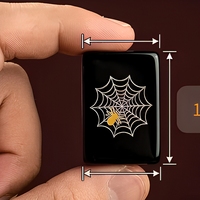 Tuiles de Mahjong en Acrylique Motif Citrouille d'Halloween Doublement Gravées 36mm – Pièces de Jeu Créatives pour le Jeu Saisonnier