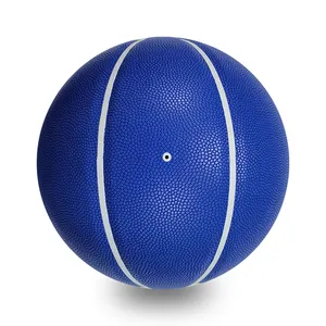 Пользовательские Высокое качество королевский синий кожаный баскетбол