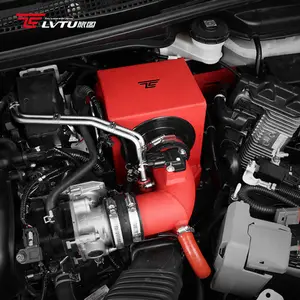 ชุดตัวกรองอากาศทรงเห็ดอลูมิเนียมสีแดง,สำหรับเครื่องยนต์ Honda Fit GK5ระบบปรับอากาศ