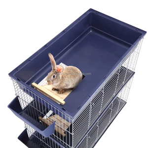 1 metro a doppio strato gabbia per conigli <span class=keywords><strong>2</strong></span> livelli piccola gabbia per animali cincillà coniglio Hutch Habitat di gioco per animali domestici - Product Image 4