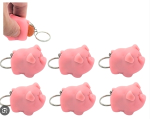 Tùy chỉnh thiết kế sinh thái thân thiện <span class=keywords><strong>Pig</strong></span> Keyring căng thẳng thuốc giảm - Product Image 2