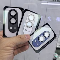 Protecteur d'objectif de caméra de téléphone intégré HD AR+AF pour iPhone Duo, cadre en alliage d'aluminium, verre trempé résistant aux rayures