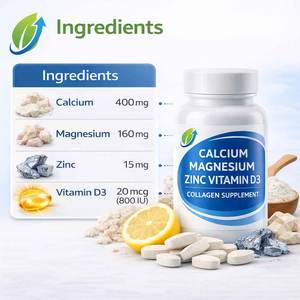 Integratore OEM di Calcio, Magnesio, Zinco, Vitamina D3 e Collagene Altamente Assorbibile per Adulti, Migliora la Densità Ossea, 2 Compresse al Giorno - Product Image 3