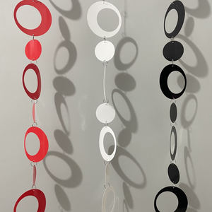 Cortinas Colgantes Circulares de PVC Plateadas de 1m de Largo para Interiores, Decoración de Boda con Lentejuelas Láser de Alta Calidad - Product Image 4