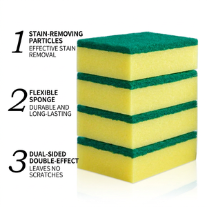 Éponge à vaisselle rectangulaire haute densité épaissie, épaisseur 5,0 mm, absorption d'eau de 750 % à 2000 % pour le nettoyage des casseroles et poêles de cuisine - Product Image 2