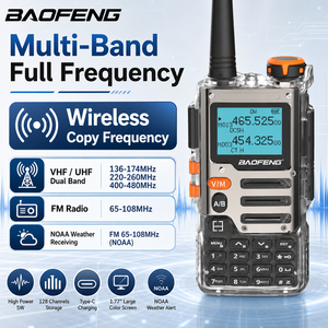 Original Baofeng BFUV-K68 Transparent <b>Walkie</b> <b>Talkie</b> 5W Tri-Band 136-520MHz 1.44 inch Color Screen 2600mAh Two Way Radio - Product Image 2