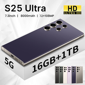Smartphone S25 Ultra 5G Sbloccato Globalmente 16GB+1TB Decacore CPU 108MP Posteriore 4K <span class=keywords><strong>7</strong></span>.3 Pollici HD Android 15 CDMA Nuovo Telefono Cellulare - Product Image 1