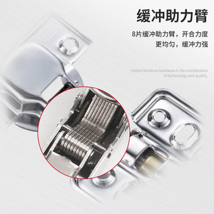 Stainless Steel Hydraulic <b>Hinge</b> 812 Fixed <b>Self</b> Unloading Damping Soft <b>Closing</b> Full Surface Modern Design Furniture <b>Door</b> Kitchen - Product Image 3