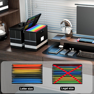 Portable <b>Fireproof</b> <b>Document</b> <b>Box</b> Lock Waterproof Collapsible Feature Lacquer Technique File Organizer Handle File Safe Storage - Product Image 6