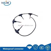 Connecteur électrique extérieur LED étanche IP67 de type T à 3 voies, 2 broches mâle/femelle HE SHENG JIA XING pour applications PCB