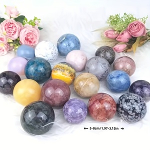 Sfera di Quarzo Trasparente Lucidata all'Ingrosso, Sfera di Cristallo di Quarzo Rosa per Arredamento Casa, Feng Shui, Regalo Unico per le Feste - Product Image 5