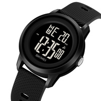 Montre numérique sportive SKMEI 2218 avec bracelet en silicone, boîtier en plastique simple et fonction de plongée, tendance