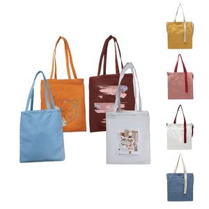 Grands sacs fourre-tout en toile résistants avec fermeture à pression, doublure en coton, pour courses, voyages, sacs à bandoulière, sacs à main - Product Image 6