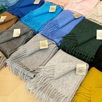 Écharpe en laine solide de qualité supérieure pour l'hiver, longue et chaude, en pashmina, luxueuse, pour femmes élégantes