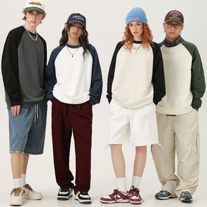 เสื้อฮู้ดดี้คอกลมผ้าเทอร์รี่หนาน้ำหนัก 360 กรัม ปักลายพิมพ์ตามสั่ง ทรงหลวมโอเวอร์ไซส์สำหรับผู้ชาย สีพื้นตัดกัน - Product Image 6