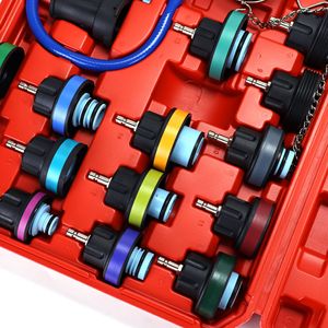 Kit de détection de fuites de radiateur de voiture 28 pièces avec manomètre et adaptateurs pour l'entretien automobile, étui inclus - Product Image 2