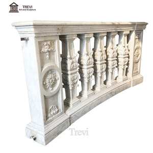 Ngoài Trời Trang Trí Tay Chạm Khắc Bằng Đá Cẩm Thạch Trắng Lan Can Và Lan Can Lan Can - Product Image 3