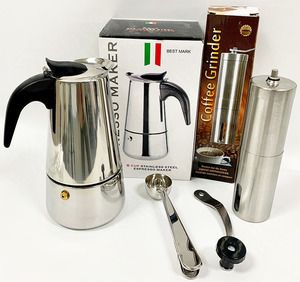 <span class=keywords><strong>Cafetière</strong></span> <span class=keywords><strong>à</strong></span> expresso portable, <span class=keywords><strong>cafetière</strong></span> <span class=keywords><strong>à</strong></span> expresso <span class=keywords><strong>italienne</strong></span>, ensemble de <span class=keywords><strong>cafetière</strong></span> <span class=keywords><strong>à</strong></span> moka avec <span class=keywords><strong>moulin</strong></span> <span class=keywords><strong>à</strong></span> <span class=keywords><strong>café</strong></span> <span class=keywords><strong>manuel</strong></span> <span class=keywords><strong>pour</strong></span> gaz, induction, électrique - Product Image 5
