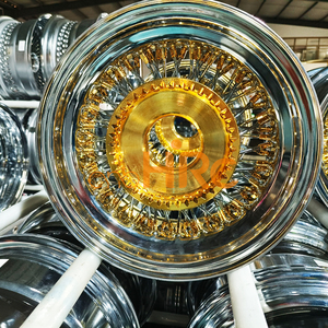 13x7 14 15 16 17 18 20 22 Inch 72 All Gold Cross Lace pour <span class=keywords><strong>Chevrolet</strong></span> <span class=keywords><strong>Malibu</strong></span> 16 Wire Spoke Wheels Jantes - Product Image 4