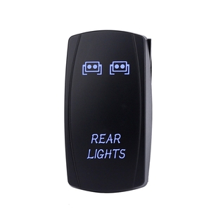 Car Modification Port Plastic Marine Rocker Switch Oil Proof Push Button Switch with Logo LED Illuminate Marine Switch Supplier