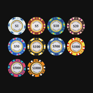 Fiches da <span class=keywords><strong>Poker</strong></span> da Casinò Monte Carlo Tricolore, 14g 40mm, con Logo Personalizzato, Inserto in Metallo, Resistenti - Fornitore All'ingrosso - Product Image 4