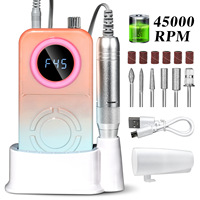 Polisseuse à ongles mobile professionnelle rechargeable en métal SG722 USB 45000RPM sans fil portable