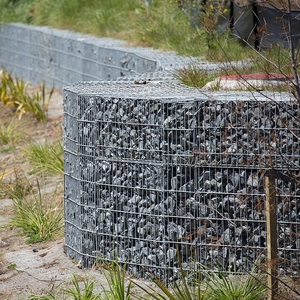 Istinat duvar kaynaklı taş kafes Gabion kutusu çit sıcak galvanizli Gabion sepet tel örgü kaya peyzaj duvar için dolu - Product Image 1