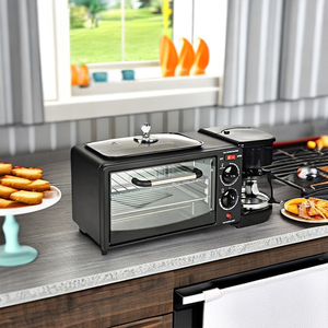 Máy pha bữa sáng 3 trong 1: Máy pha cà phê, Máy nướng bánh mì, chảo rán, mới trong kho - Product Image 2