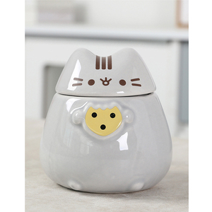 <span class=keywords><strong>Tasse</strong></span> en céramique Fatty Cat grise avec couvercle, forme de dessin animé 3D, <span class=keywords><strong>tasse</strong></span> à café au lait <span class=keywords><strong>Totoro</strong></span> - Product Image 2
