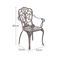 Chaise de patio extérieure imperméable rétro de style industriel moderne et durable avec découpe détachable Chaise en métal pour usage domestique