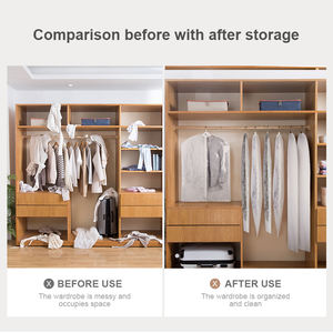 Sacs de vêtement Non tissés à fermeture éclair complète, 100 pièces, pour rgb, costumes, vêtements, manteau, veste, pull - Product Image 6