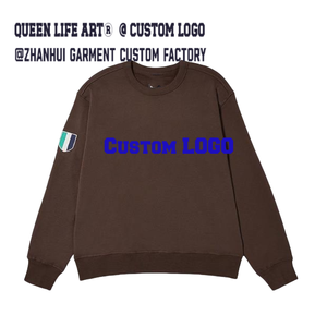 เสื้อสเวตเตอร์สำหรับผู้ชายสีชมพูแบบปักลายแซลมอน100% ตัดอัตโนมัติขนาด<span class=keywords><strong>500</strong></span> GSM - Product Image 2
