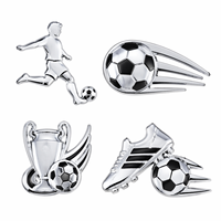 Emblème de voiture sportif en plastique ABS chromé 3D, trophée de football, autocollant étanche pour l'extérieur de la voiture, badge décoratif pour le coffre arrière du camion