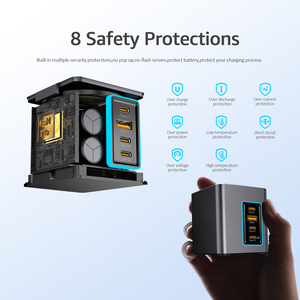 Station de charge USB à ports multiples, <span class=keywords><strong>tour</strong></span> multiprise 100W avec chargeur <span class=keywords><strong>sans</strong></span> <span class=keywords><strong>fil</strong></span> 15W Station de charge de bureau pour iPhone 16 Ordinateur portable - Product Image 2