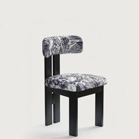 Chaises de salle à manger en bois confortables avec pieds en bois et tissu bouclé en laine, pour restaurant, hôtel, mariage, avec coussin rembourré