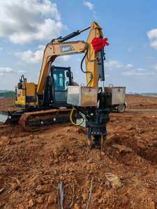 Équipement de plantation pour machines agricoles et forestières XUVOL, rotateur de fosse pour excavatrice 6-9T, épandeur d'engrais à double bac - Product Image 3