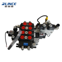Vanne de commande hydraulique électrique multi-directionnelle à télécommande, distributeur à levier 12V 24V CC pour levage hydraulique 5 6 7 8 voies