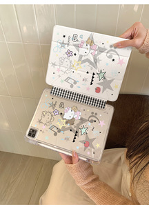 เคสไอแพดลายการ์ตูนน่ารักโน้ตสตาร์ เคที แคท วาย-โฟลด์สำหรับไอแพด มินิ 6 เจนเนอเรชั่น 10 โปร 11 นิ้วแท็บเล็ตแอปเปิล - Product Image 5