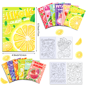 TY033 <span class=keywords><strong>livre</strong></span> de coloriage sur le thème des fruits citron fraise pastèque peinture <span class=keywords><strong>livre</strong></span> de dessin pour enfants <span class=keywords><strong>livre</strong></span> d'éducation jouets fournitures - Product Image 2