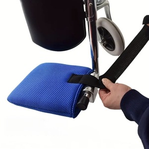 Funda protectora para pedales de silla de ruedas, paquete individual azul, material de algodón, almohadilla anticolisión para uso de pacientes mayores - Product Image 2