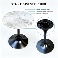 Table ronde en marbre XY pour restaurant, chaise de restaurant pour bistro, café et restaurant